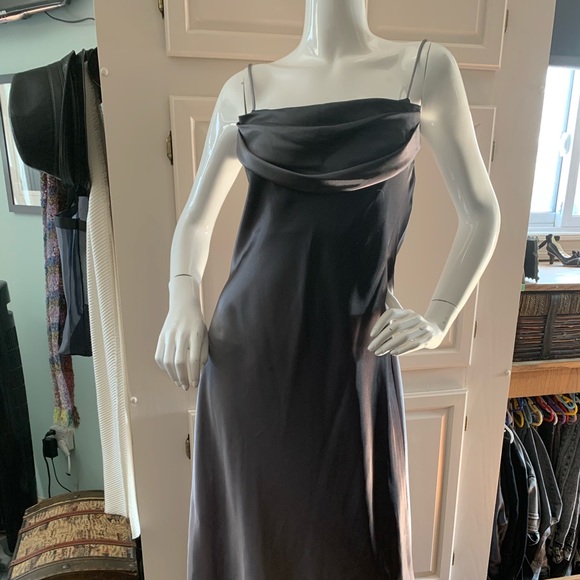 Jump s8 pewter lame sheer evening gown - Picture 2 of 5